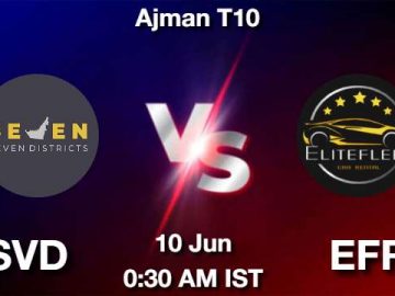 SVD vs EFR Dream11 Prediction, Match Preview, Fantasy Cricket Tips